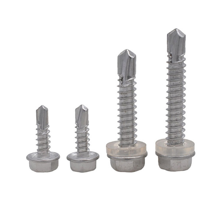 Hex Flange Head Self-Drilling Tek Screw Hexagon Washer Head Drilling Screws