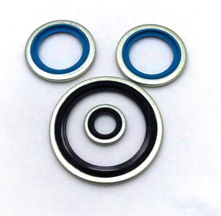 Custom Rubber Silicone Metal Bonded Sealing Washer Bonded Washer Metal Rubber Oil Drain Plug Gasket Fit Combined Washer Sealing