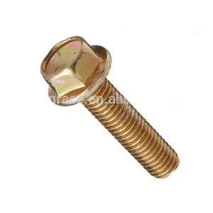 Zinc Yellow-Chromate Plated Grade 5 Steel Hex Flange Bolt