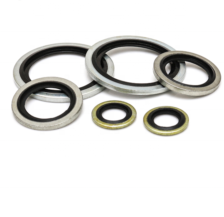 Custom Rubber Silicone Metal Bonded Sealing Washer Bonded Washer Metal Rubber Oil Drain Plug Gasket Fit Combined Washer Sealing