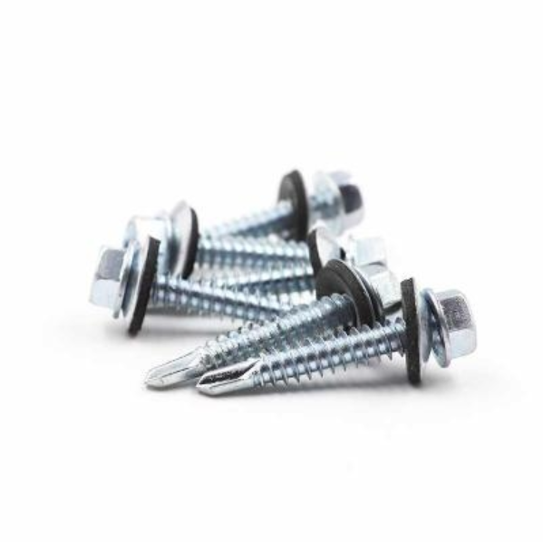 Galvanised Metal Hexagon Head Tek Wood Stainless Steel Hex Self Drilling Screw With epdm Washers Roofing Screw