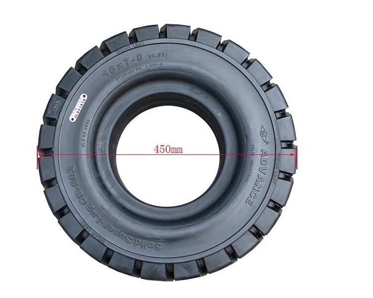 Factory Wholesale Forklift Parts 18*7-8 Rubber Solid Tire, High Quality