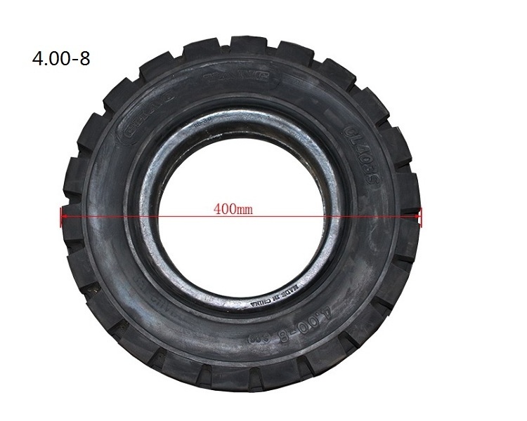 Factory Wholesale Forklift Tire, Forklift Parts 4.00-8, 5.00-8 Rubber Solid Tyre