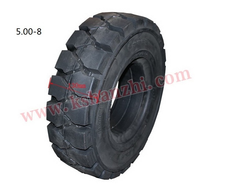 Factory Wholesale Forklift Tire, Forklift Parts 4.00-8, 5.00-8 Rubber Solid Tyre