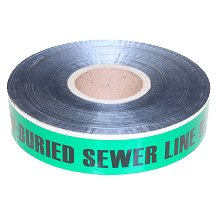 Caution Underground Buried Detectable Warning Tape Aluminium Foil Marking Tape for Metal Wire