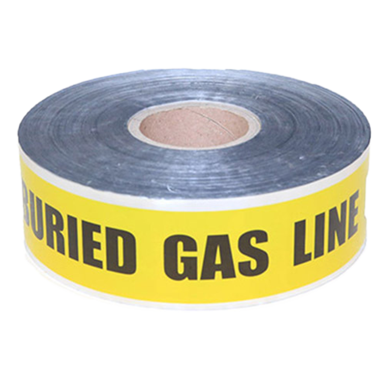 Caution Underground Buried Detectable Warning Tape Aluminium Foil Marking Tape for Metal Wire