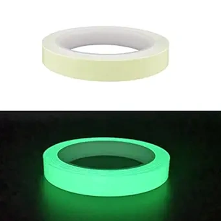 Manufactory Fluorescent Saftey Webbing Luminous film photoluminescent self adhesive vinyl Material Glow in the dark tape