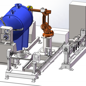 pressure vessel tank robotic auto welding machine for  circular seam  straight seam ports welding