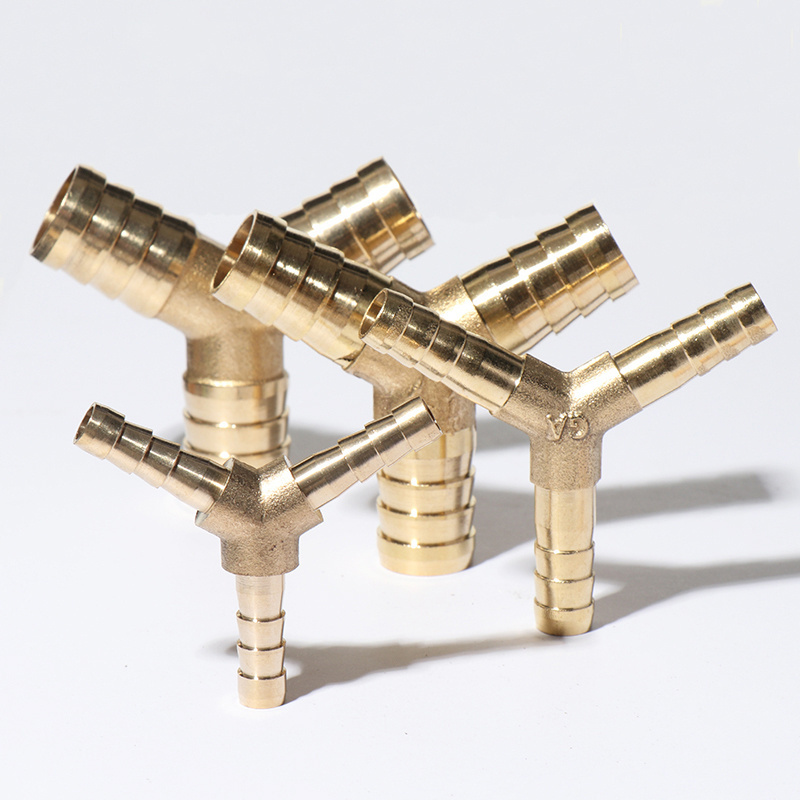 Brass Barb Pipe Fitting 2 3 4 way connector For 4mm 5mm 6mm 8mm 10mm 12mm 16mm 19mm hose copper Pagoda Water Tube Fittings