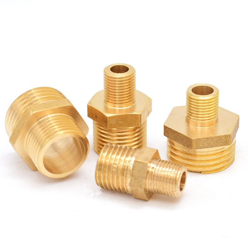 Brass Pipe Hex Nipple Fitting Quick Coupler Adapter 1/8 1/4 3/8 1/2 3/4 1 BSP Male to Male Thread Water Oil Gas Connector