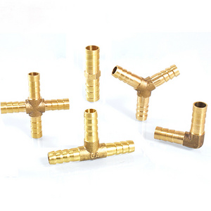 Brass Barb Pipe Fitting 2 3 4 way connector For 4mm 5mm 6mm 8mm 10mm 12mm 16mm 19mm hose copper Pagoda Water Tube Fittings