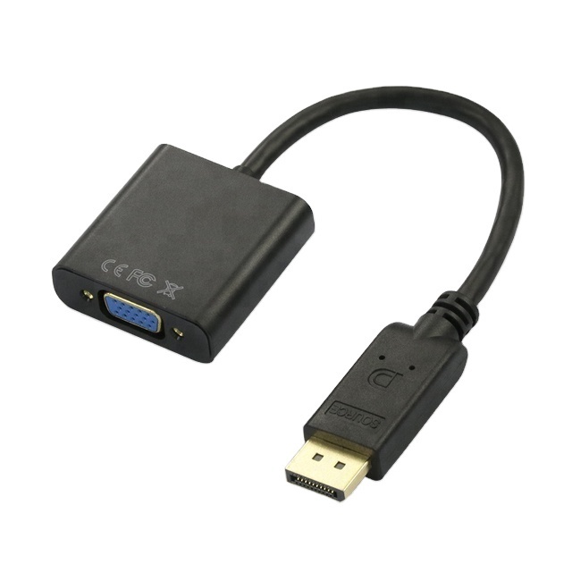 2020 manufactory dp to vga adapter 1080p male DP to female VGA cable