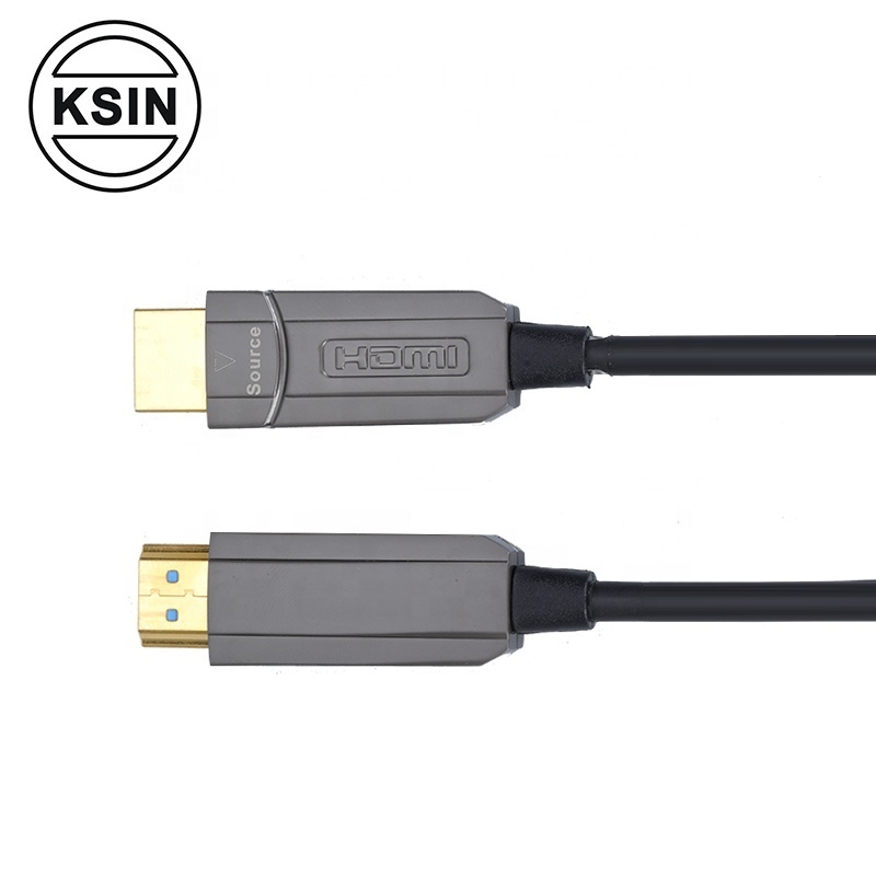 24K Gold Pated HDMI to HDMI cable 4K 8K fiber optic hdmi cable for HDR TV PS4 15m 25m 30m 50m