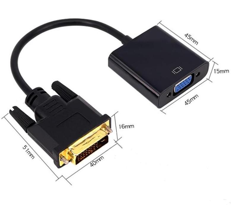 DVI D male to VGA female Converter DVI 24+1 to VGA Adapter DVI to VGA Flat Cable