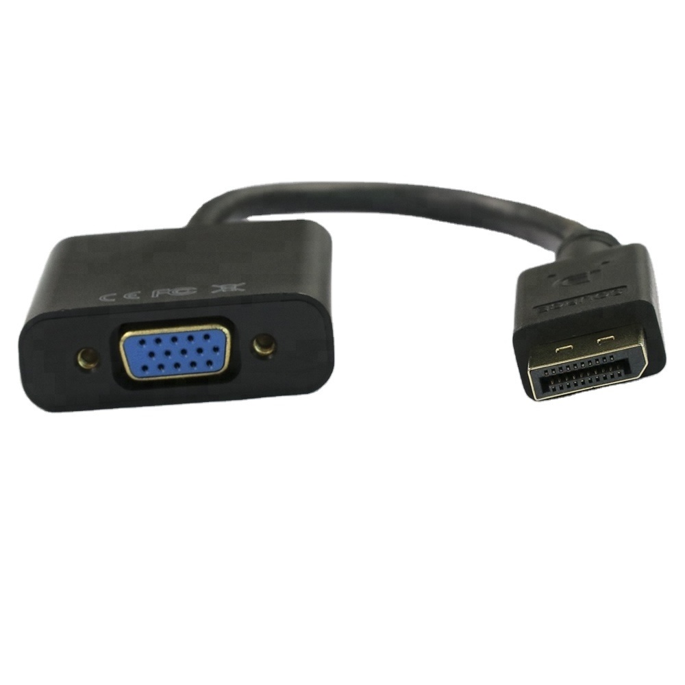 2020 manufactory dp to vga adapter 1080p male DP to female VGA cable