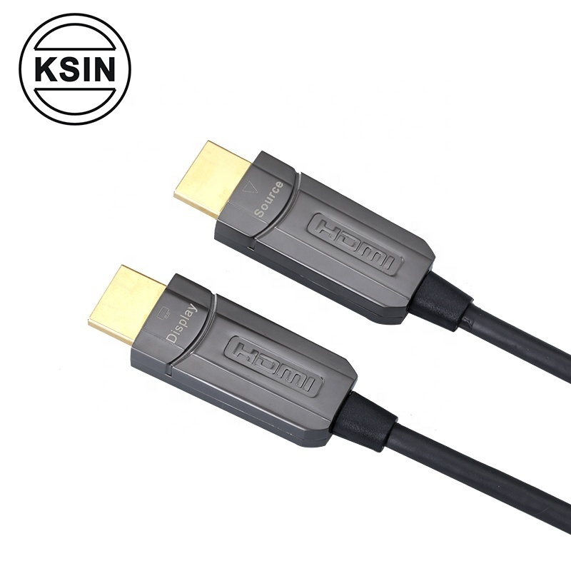 24K Gold Pated HDMI to HDMI cable 4K 8K fiber optic hdmi cable for HDR TV PS4 15m 25m 30m 50m