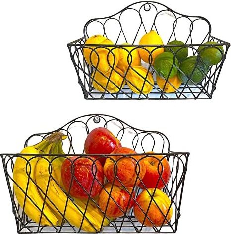 Iron Round Fruit Basket Copper Plating Standard Size Storage Basket And Wire Basket For Kitchen Storage Handmade Customized