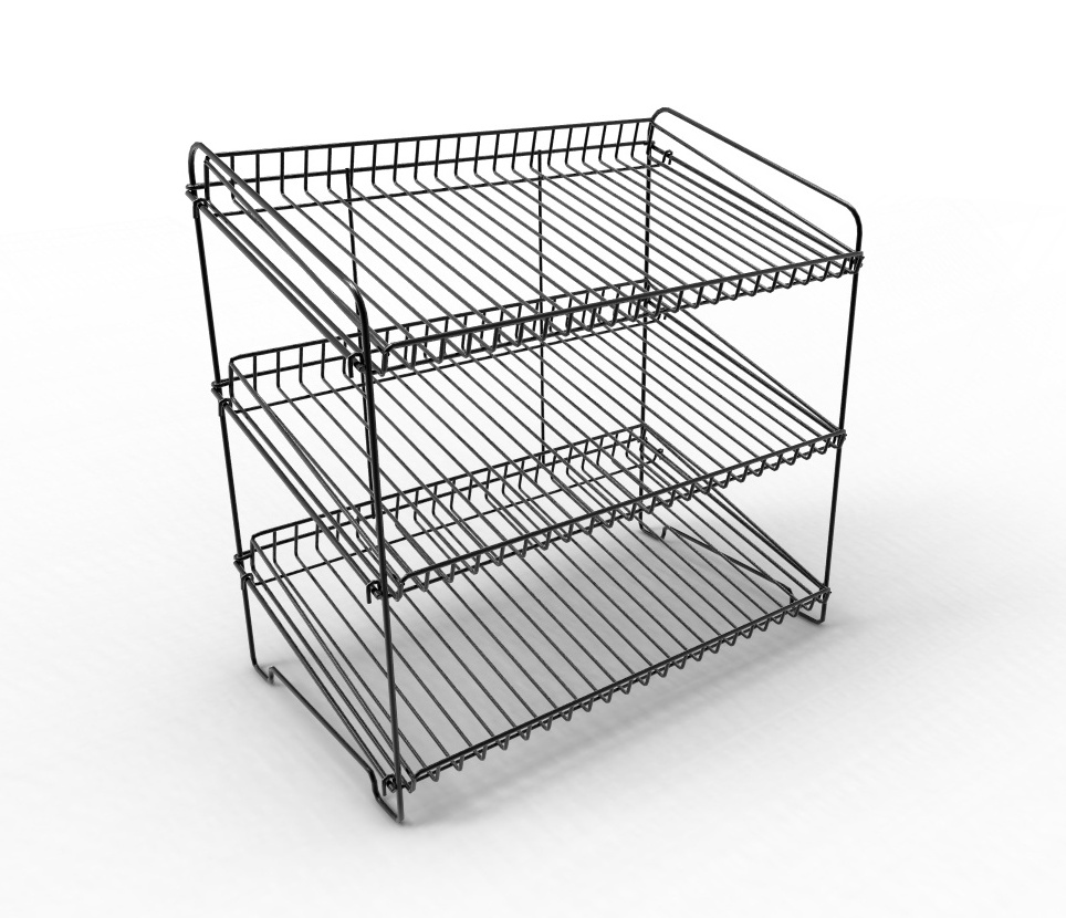 Metal Wire Square powder Coated Storage Rack Stainless Steel Mounted Multipurpose Storage Shelf