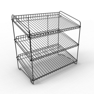 Metal Wire Square powder Coated Storage Rack Stainless Steel Mounted Multipurpose Storage Shelf