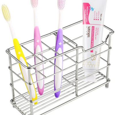 Steel Toothbrush Holder Toothpaste Holder Stand (Stainless Steel Toothbrush Holder)