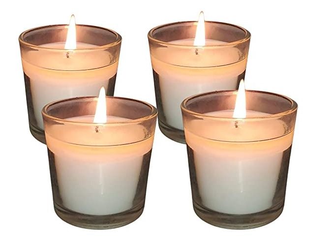 Glass Votive candle Holder Votive Glass Candle 8 Hours Burning Time Diwali Candle with Glass Holder