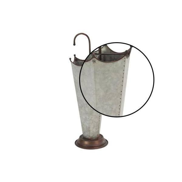 Antique White Indoor Metal Basket Round Umbrella Holder Stand  Metal Round Storage Basket with Metal Handle