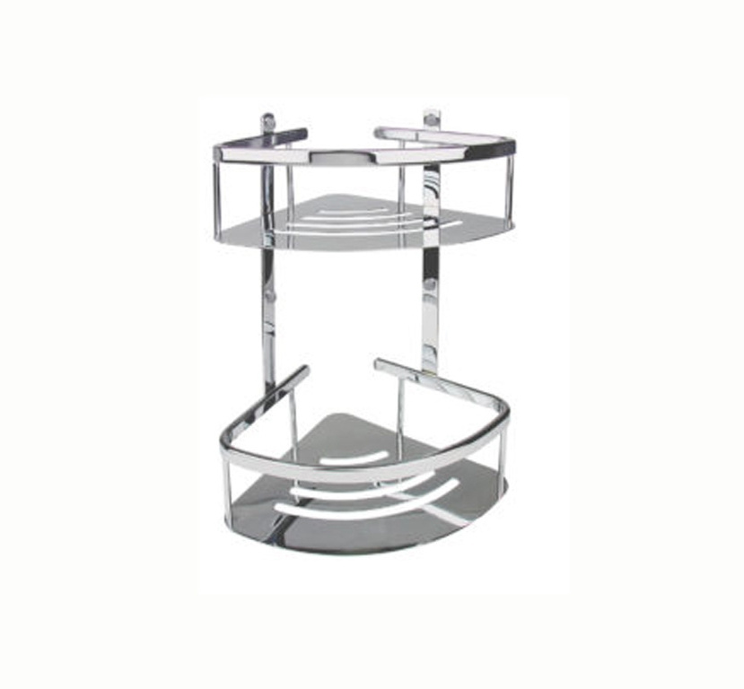 2 Tier Bathroom Caddy Shower Corner Shelf Triangular Shower Caddy Basket Bathroom Shelves Stainless Steel Double