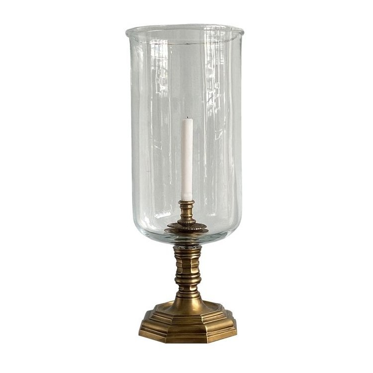 Metal Candle  Gold Lamp Gold Aluminum Hurricane Lamp Candle Lanterns Golden Wedding Decoration Lantern