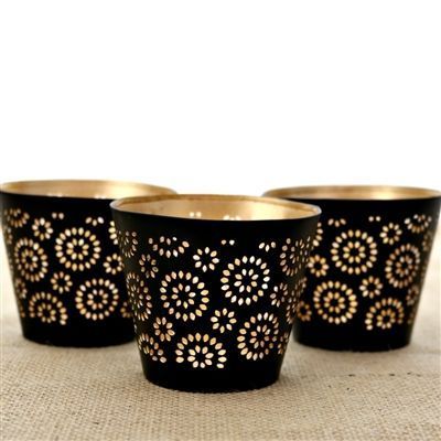 Metal Votive Candle Holders Creative group Votive Candle tealight Holder Set of 3