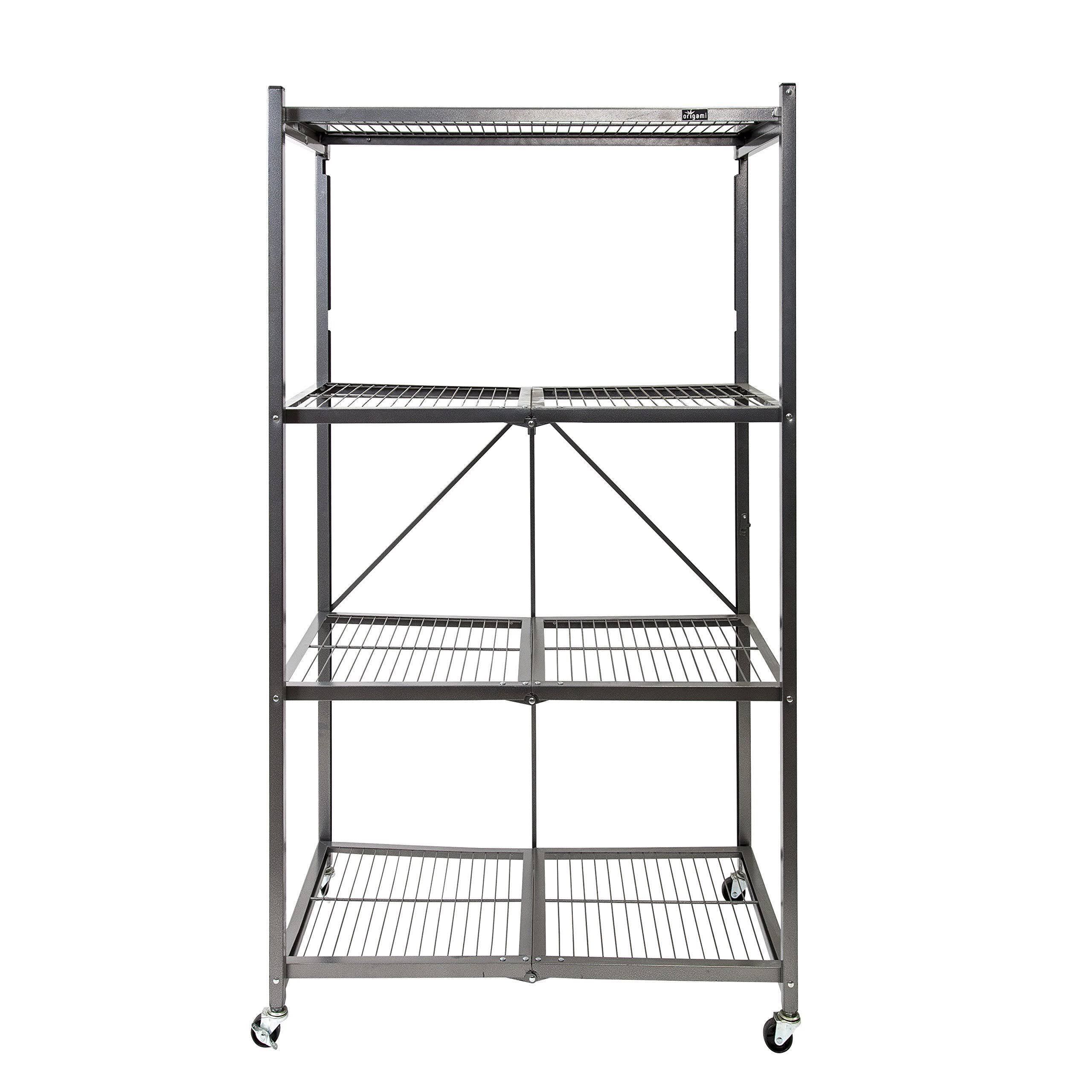 Storage Shelves on Wheels, Steel Shelving Holds Heavy Duty Garage Storage & Organization, Closet Organizer, Utility