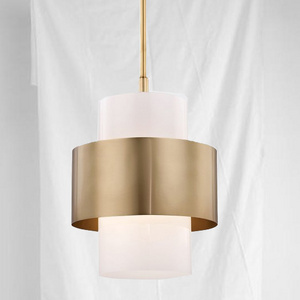 Metal lampshade brass led hanging light industrial pendant lamp fixtures