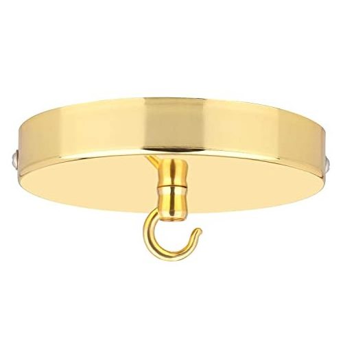 Brass Plated Ceiling  Canopy Pendant Light Canopy Kit, Ceiling Light Cover Plate with Chandelier Hook