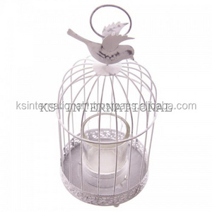 Fashion Hanging Bird Cage Candle Holder Candlestick Lantern Wedding Party  Metal Bird Cage