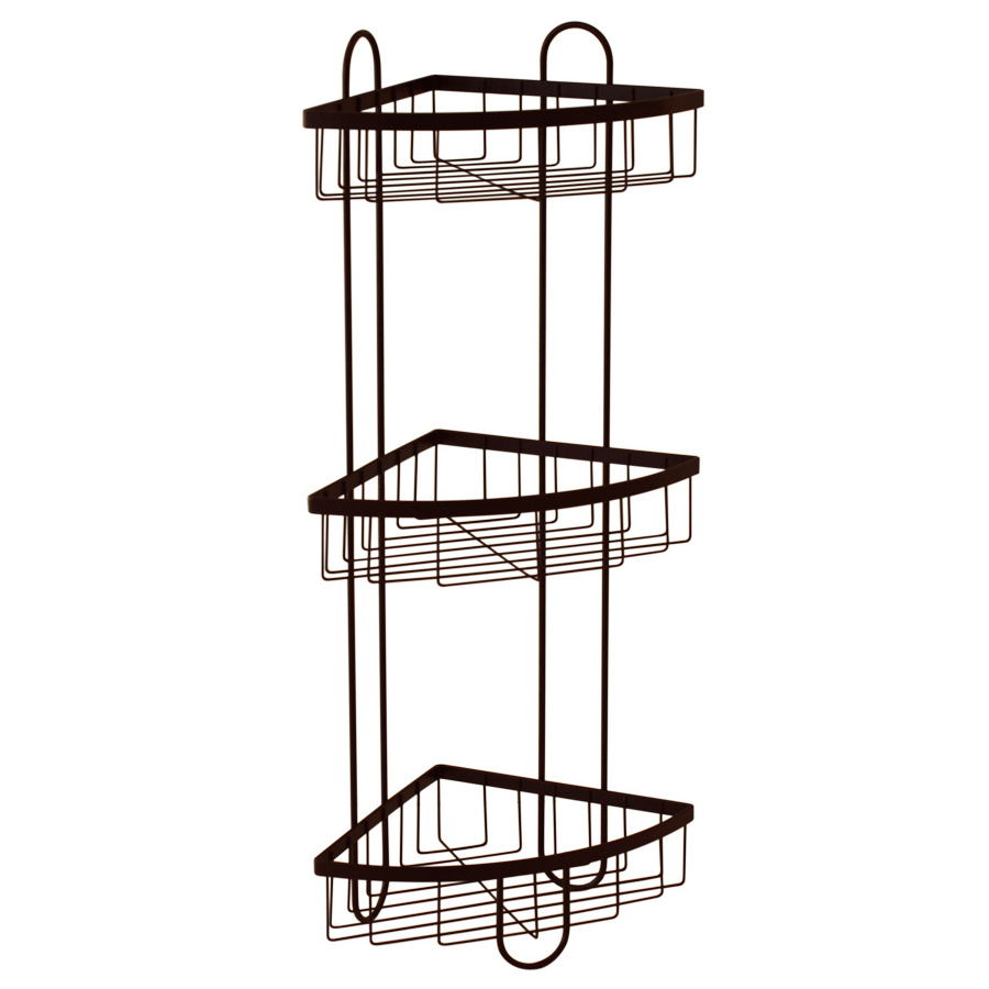 3 Tier Bathroom Caddy hanging Bathroom Stainless Steel Corner Shower Caddy Stand Black Wash Room Shelf Storage For Wash Bottle