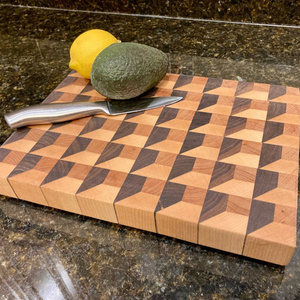 End Grain Tiger wood Walnut Maple Cutting Board