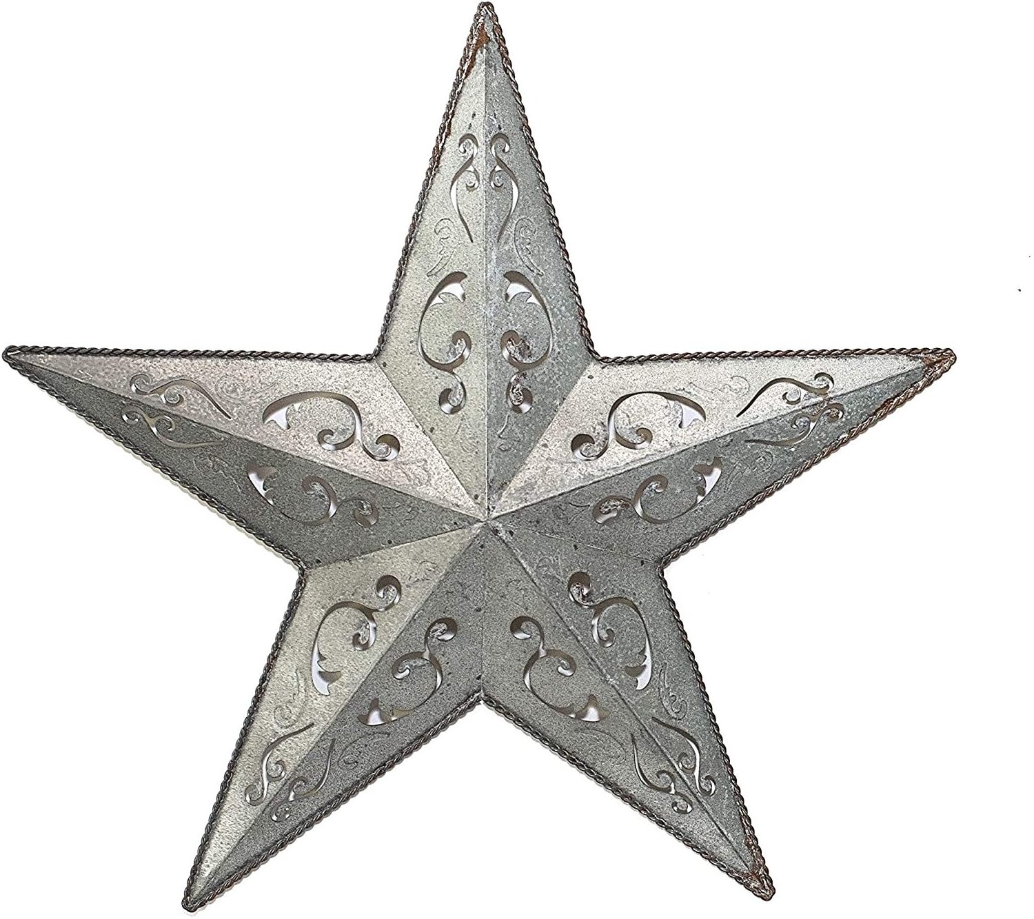 Rustic Metal Stars for Metal, Rustic Wall Decor, Country Outdoor Christmas Metal Star Wall Decor