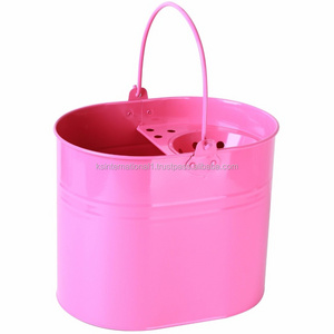 Pink Powder Coated Mop metal Bucket