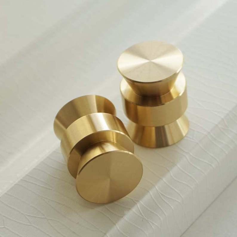 Gold Kitchen Cabinet Pulls Drawer Knob Pull Handles Pure Copper Dresser Knobs Pulls Unique Brass Knob Handle Furniture Hardware