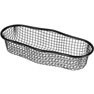 SMETA Approved Factory Oval Shape Small wire-basket , Black Powder Coated Wire Basket , Metal Wire Basket