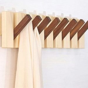 Solid Wood Piano Coat Rack, Wall Mounted Handmade Coat Hat Hanger Backpack Holder