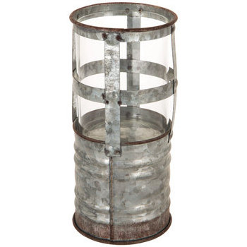 Galvanized Metal Candle Holder Custom Wholesale Metal Candle Vessels Large Empty Candle