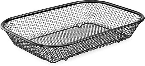 SMETA Approved Factory Oval Shape Small wire-basket , Black Powder Coated Wire Basket , Metal Wire Basket