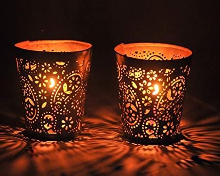 Metal Votive Candle Holders Creative group Votive Candle tealight Holder Set of 3