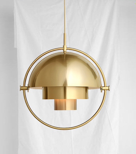 Modern Gold Metal Pendant Light Fixture Brass Hanging Suspension Light For Living Room Cafe Restaurant Bar Home Decor Lighting