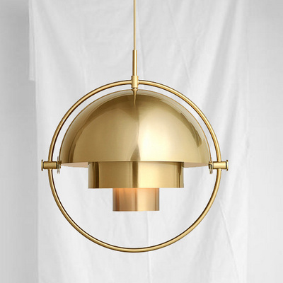 Modern Gold Metal Pendant Light Fixture Brass Hanging Suspension Light For Living Room Cafe Restaurant Bar Home Decor Lighting