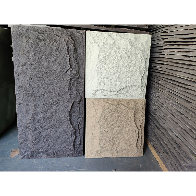 EX-Factory Price 3D pu mushroom stone artificial pu faux stone wall panel rock outdoor polyurethane stone panel pu block wall