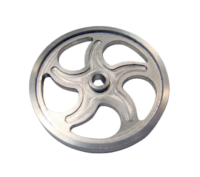 Customized cast iron industrial caster wheel flywheel spoke straight cast iron large flywheel