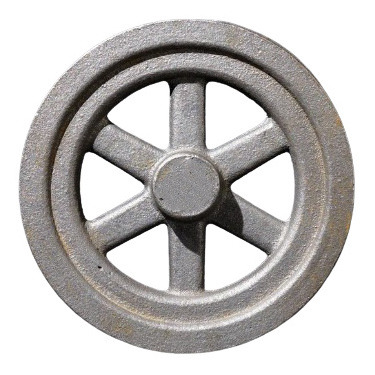 Customized cast iron industrial caster wheel flywheel spoke straight cast iron large flywheel