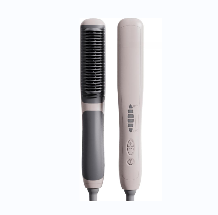 Manufacturer OEM/ODM Hair Care Portable Electric Hair Straightener  Brush Ceramic PTC Heat Professional Hair Straightener Comb