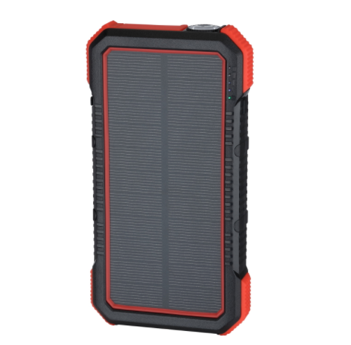 Portable 10000mAh 12V Cigar Lighter Dual USB Solar Charger with LED Lighting ABS Material Magnetic Function for Outdoor Camping